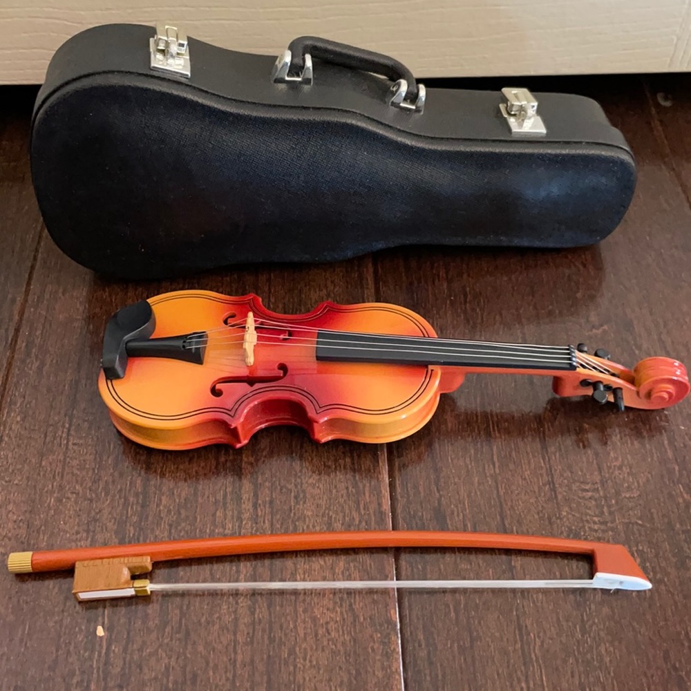 American Girl Orange Red Gradient Violin with Case and Bow